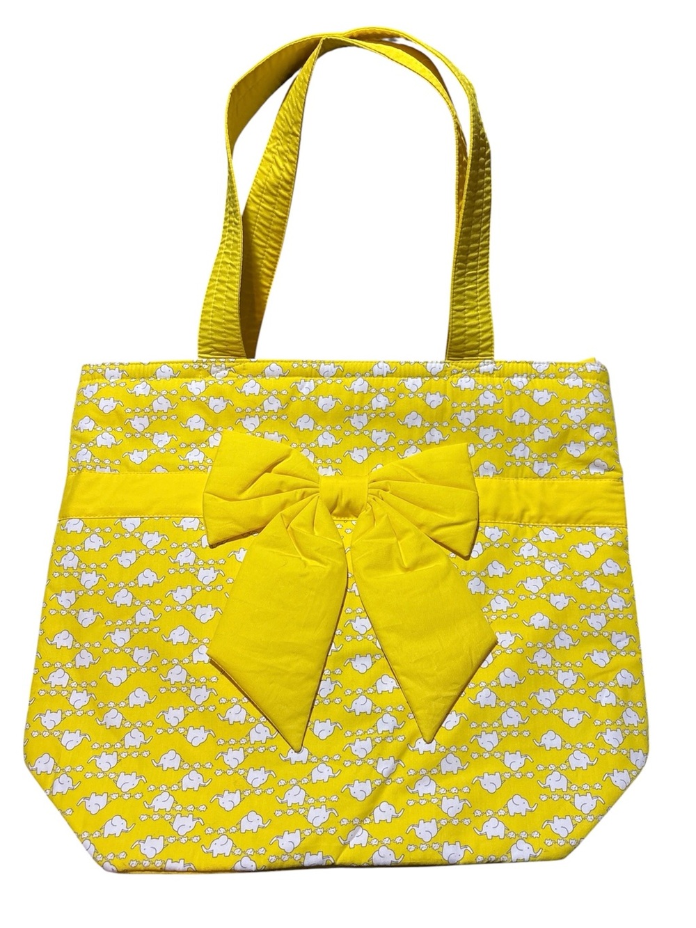 NaRaYa Quilted Bow Tote Elephants